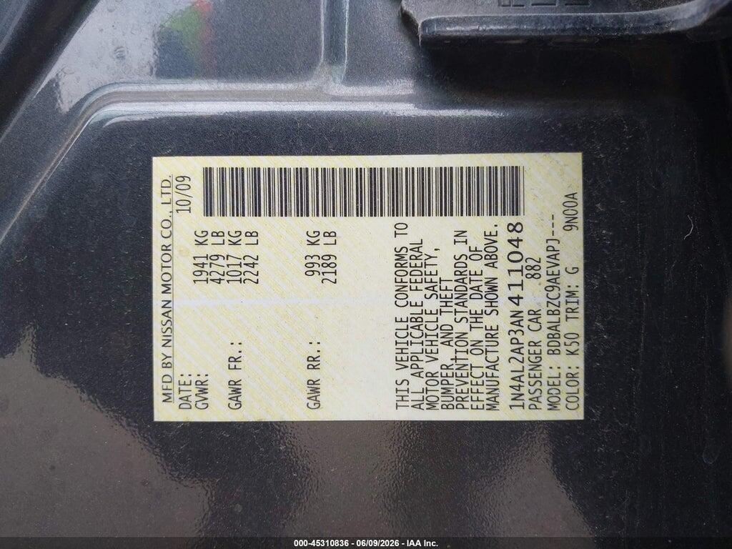 1N4AL2AP3AN411048 2010 NISSAN ALTIMA photo no. 9