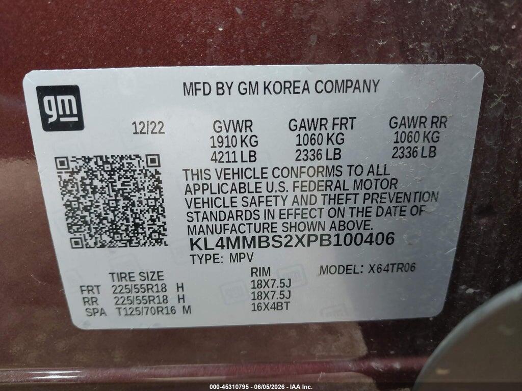 KL4MMBS2XPB100406 2023 BUICK ENCORE GX photo no. 9