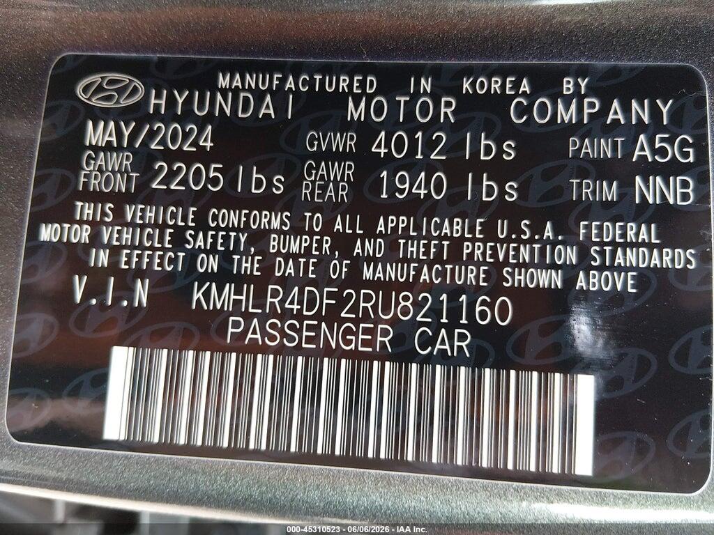 KMHLR4DF2RU821160 2024 HYUNDAI ELANTRA photo no. 9
