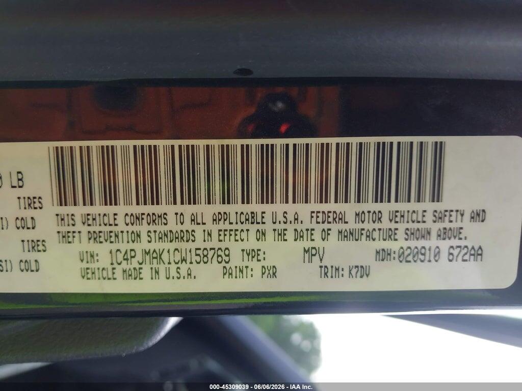 1C4PJMAK1CW158769 2012 JEEP LIBERTY photo no. 9