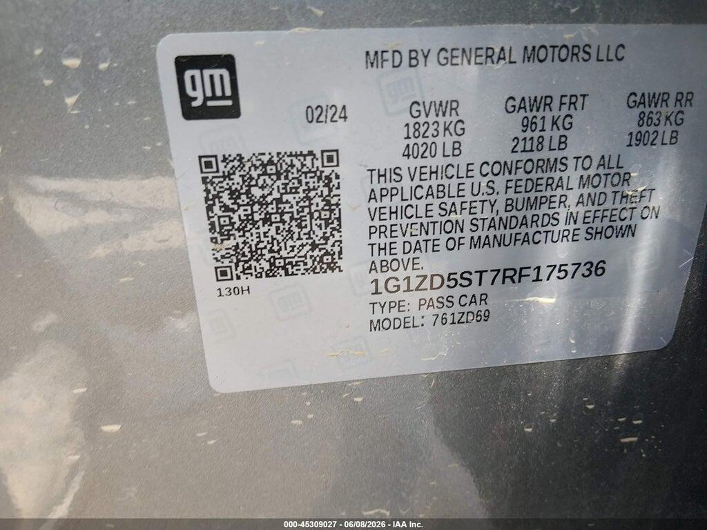 1G1ZD5ST7RF175736 2024 CHEVROLET MALIBU photo no. 9