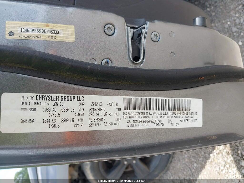 1C4NJPFB9DD208333 2013 JEEP PATRIOT photo no. 9