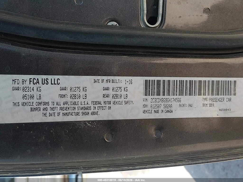 2C3CDXBG9GH174566 2016 DODGE CHARGER photo no. 9