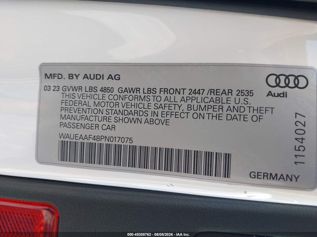 WAUEAAF48PN017075 2023 AUDI A4 photo no. 9