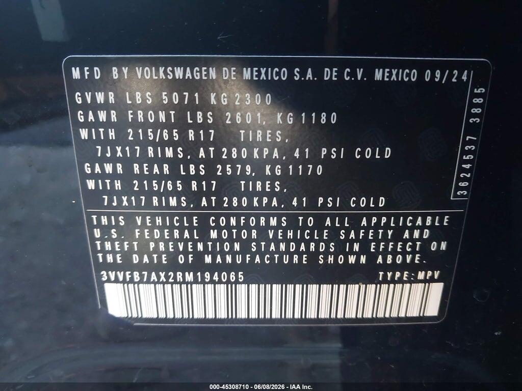 3VVFB7AX2RM194065 2024 VOLKSWAGEN TIGUAN photo no. 9
