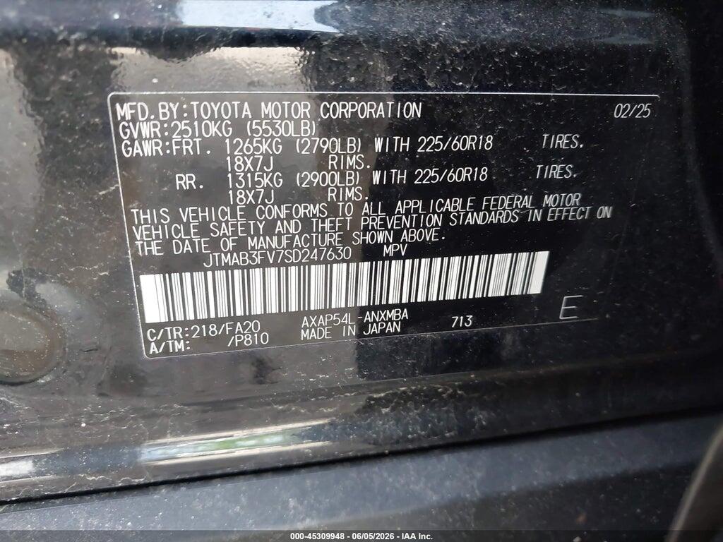 JTMAB3FV7SD247630 2025 TOYOTA RAV4 PLUG-IN HYBRID photo no. 9