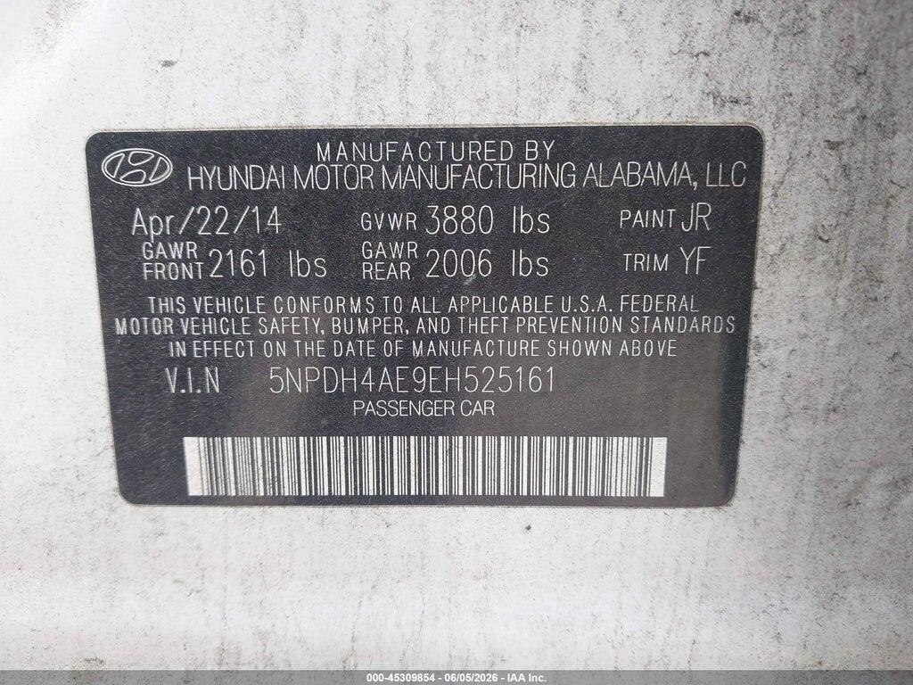 5NPDH4AE9EH525161 2014 HYUNDAI ELANTRA photo no. 9
