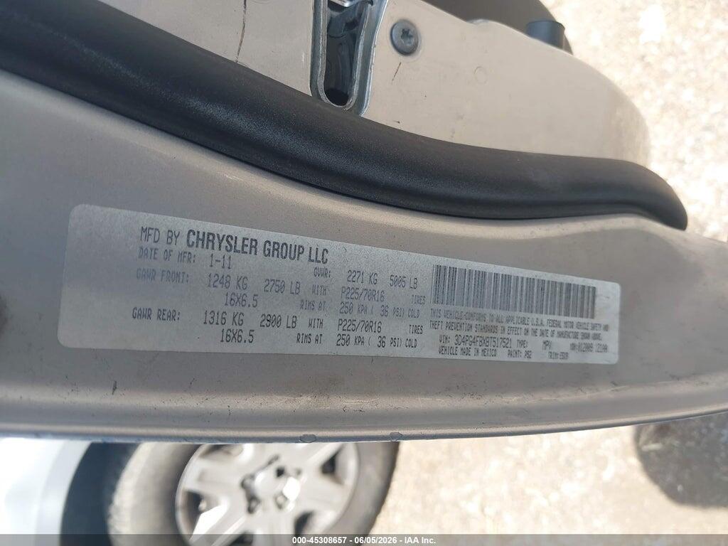 3D4PG4FBXBT517521 2011 DODGE JOURNEY photo no. 9