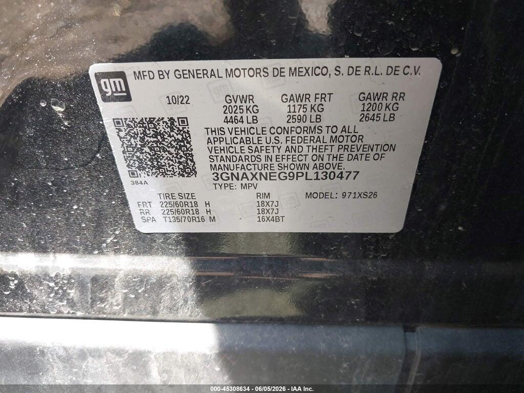 3GNAXNEG9PL130477 2023 CHEVROLET EQUINOX photo no. 9