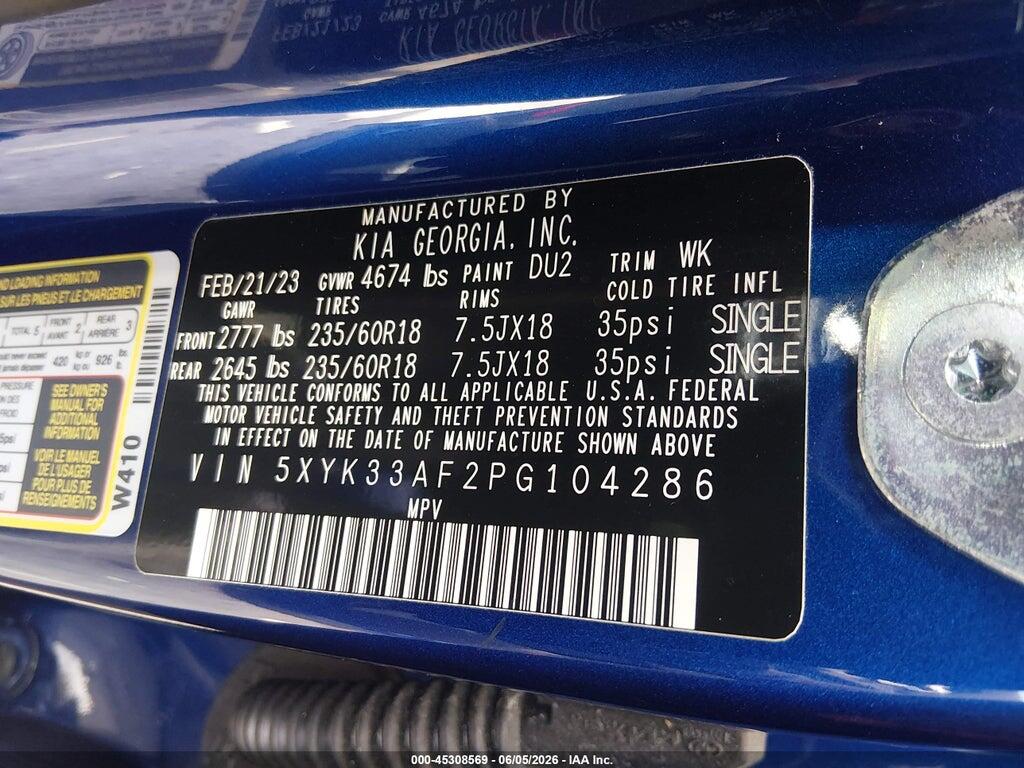 5XYK33AF2PG104286 2023 KIA SPORTAGE photo no. 9