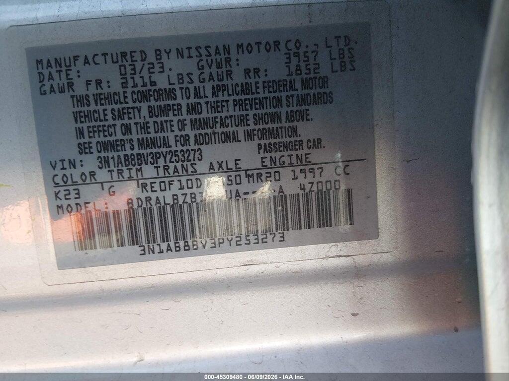 3N1AB8BV3PY253273 2023 NISSAN SENTRA photo no. 9
