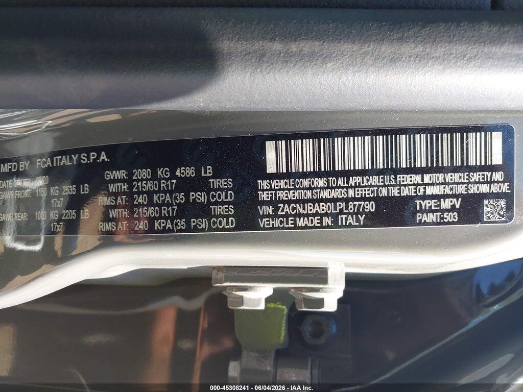 ZACNJBAB0LPL87790 2020 JEEP RENEGADE photo no. 9