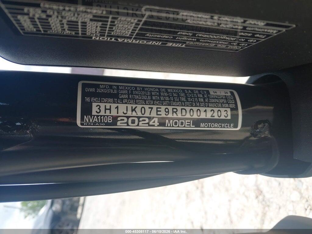 3H1JK07E9RD001203 2024 HONDA NVA110 photo no. 10
