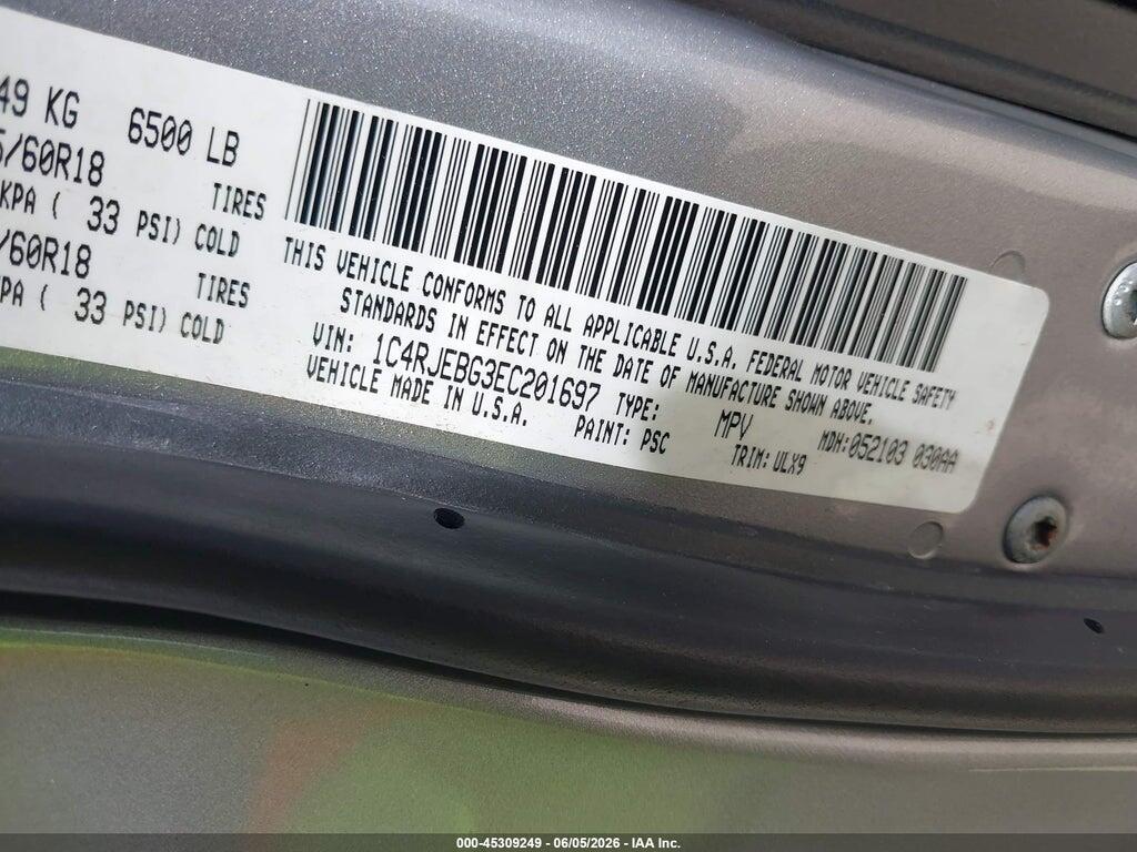 1C4RJEBG3EC201697 2014 JEEP GRAND CHEROKEE photo no. 9