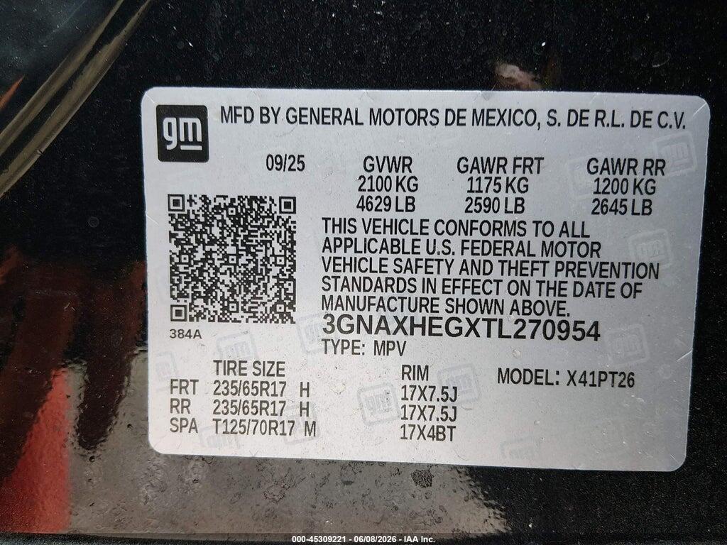 3GNAXHEGXTL270954 2026 CHEVROLET EQUINOX photo no. 9
