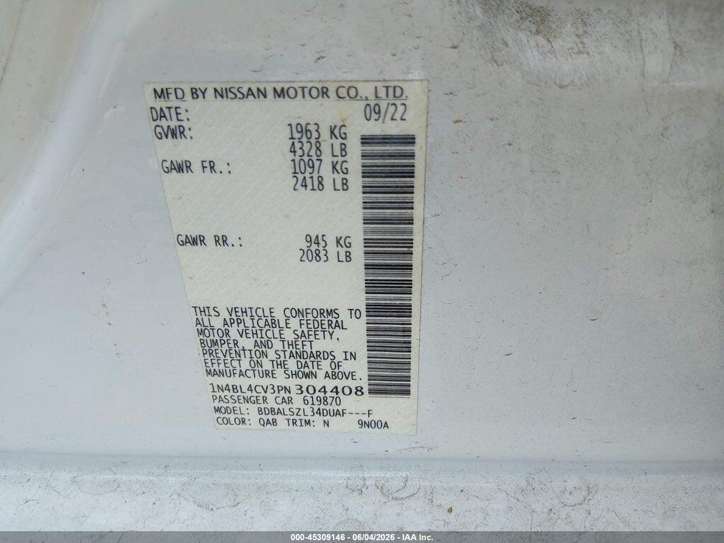 1N4BL4CV3PN304408 2023 NISSAN ALTIMA photo no. 9