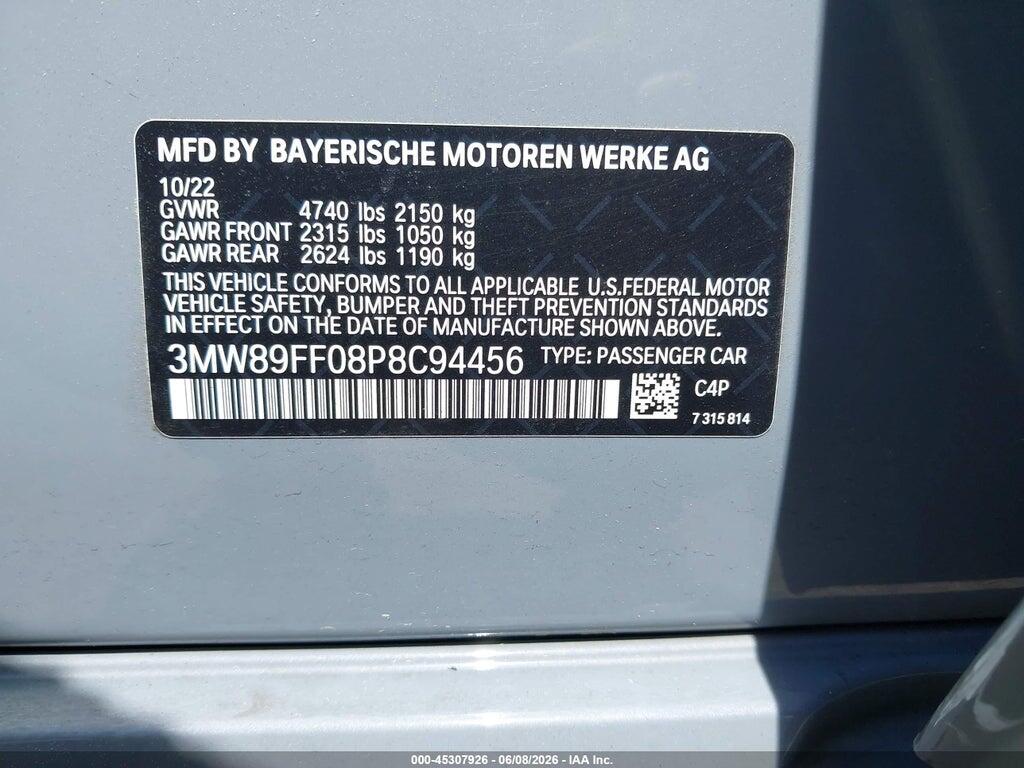 3MW89FF08P8C94456 2023 BMW 330I photo no. 9