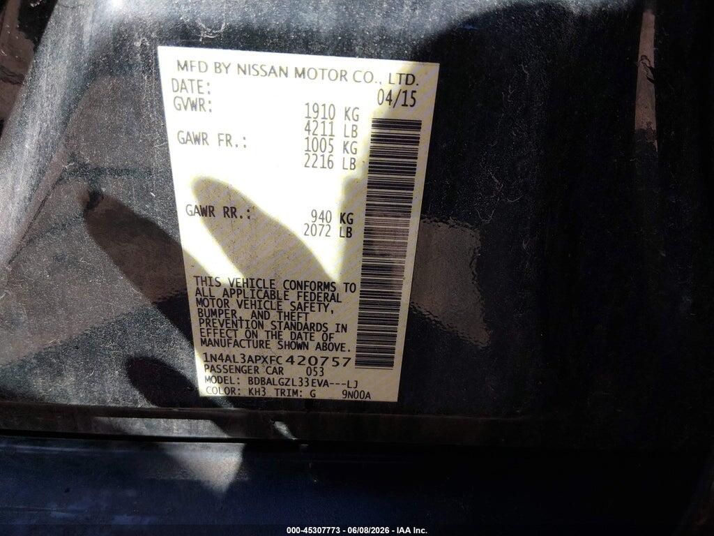 1N4AL3APXFC420757 2015 NISSAN ALTIMA photo no. 9