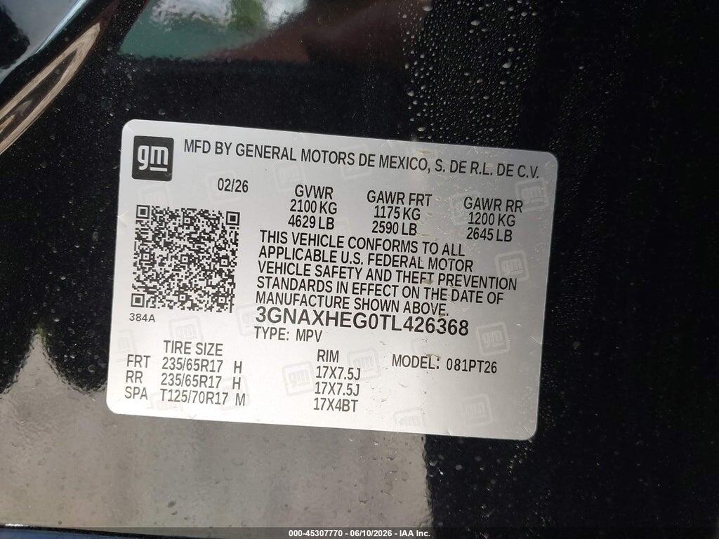 3GNAXHEG0TL426368 2026 CHEVROLET EQUINOX photo no. 9