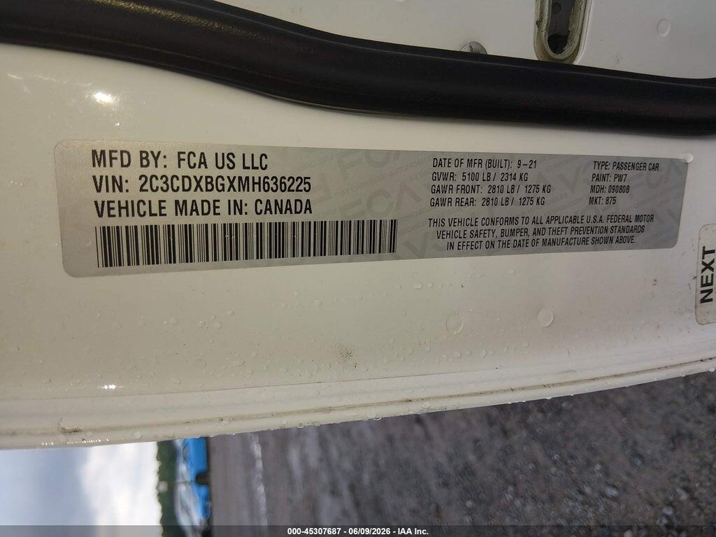 2C3CDXBGXMH636225 2021 DODGE CHARGER photo no. 9