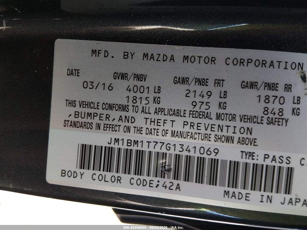 JM1BM1T77G1341069 2016 MAZDA MAZDA3 photo no. 9