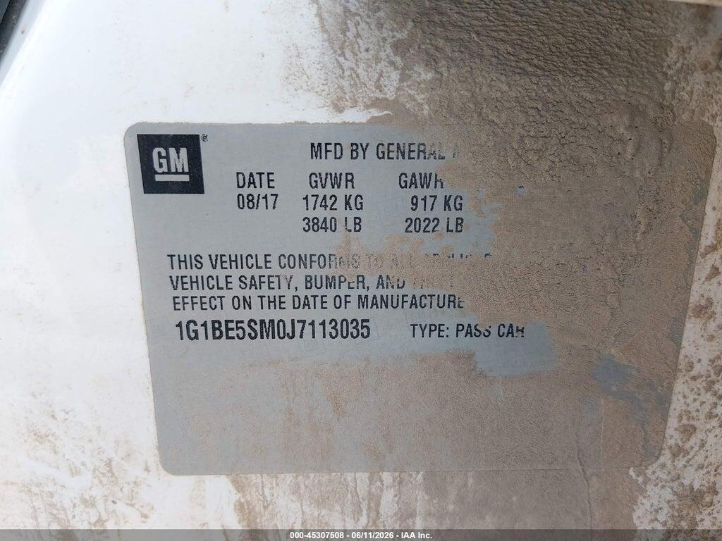 1G1BE5SM0J7113035 2018 CHEVROLET CRUZE photo no. 9