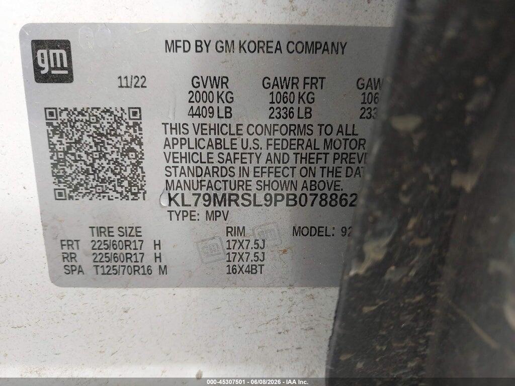 KL79MRSL9PB078862 2023 CHEVROLET TRAILBLAZER photo no. 9