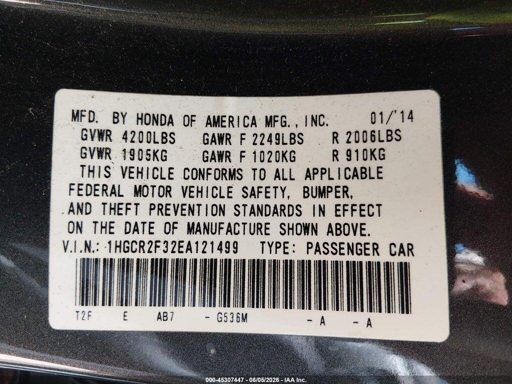 1HGCR2F32EA121499 2014 HONDA ACCORD photo no. 9
