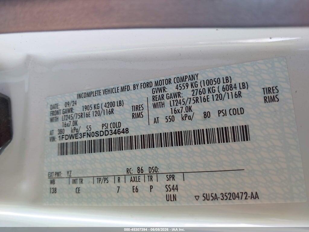1FDWE3FN0SDD34648 2025 FORD E-350 CUTAWAY photo no. 8