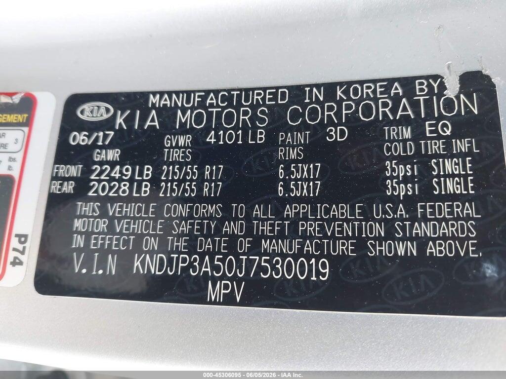 KNDJP3A50J7530019 2018 KIA SOUL photo no. 9