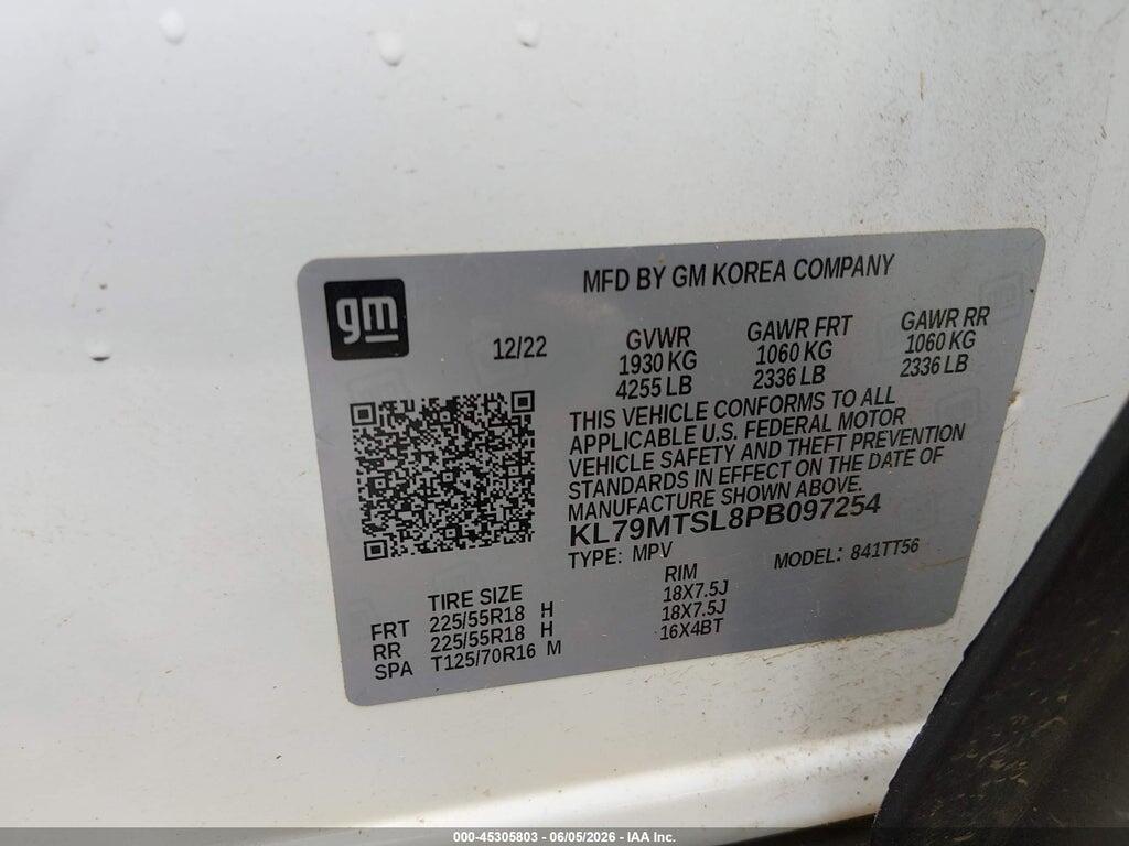 KL79MTSL8PB097254 2023 CHEVROLET TRAILBLAZER photo no. 9