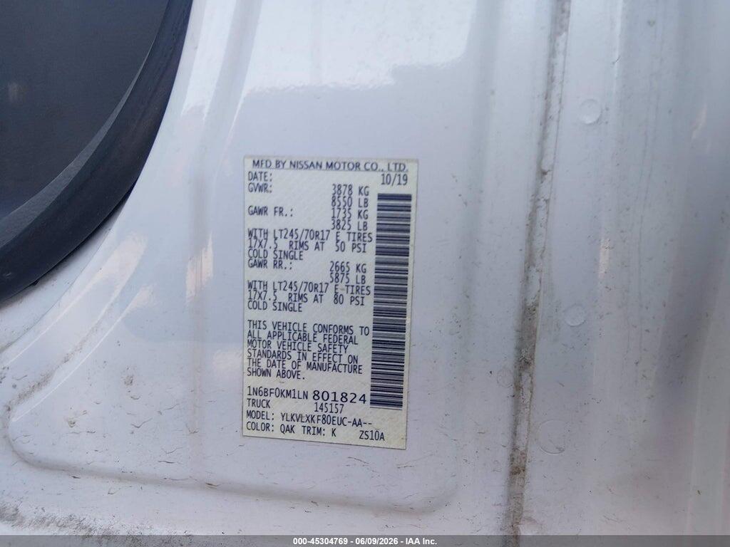 1N6BF0KM1LN801824 2020 NISSAN NV CARGO NV1500 photo no. 9