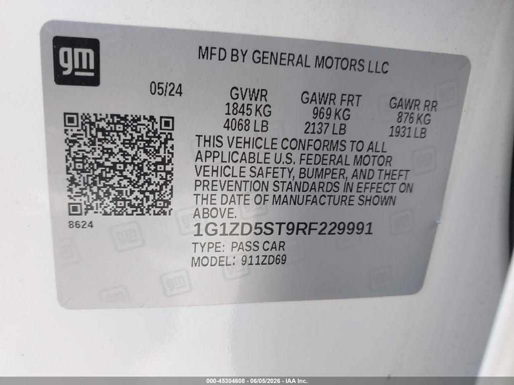1G1ZD5ST9RF229991 2024 CHEVROLET MALIBU photo no. 9