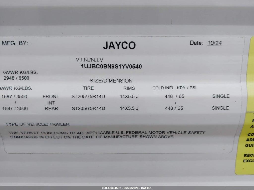 1UJBC0BN9S1YV0540 2025 JAYCO JAY FLIGHT M260BH photo no. 9