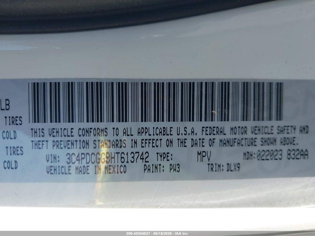 3C4PDCGG9HT613742 2017 DODGE JOURNEY photo no. 9