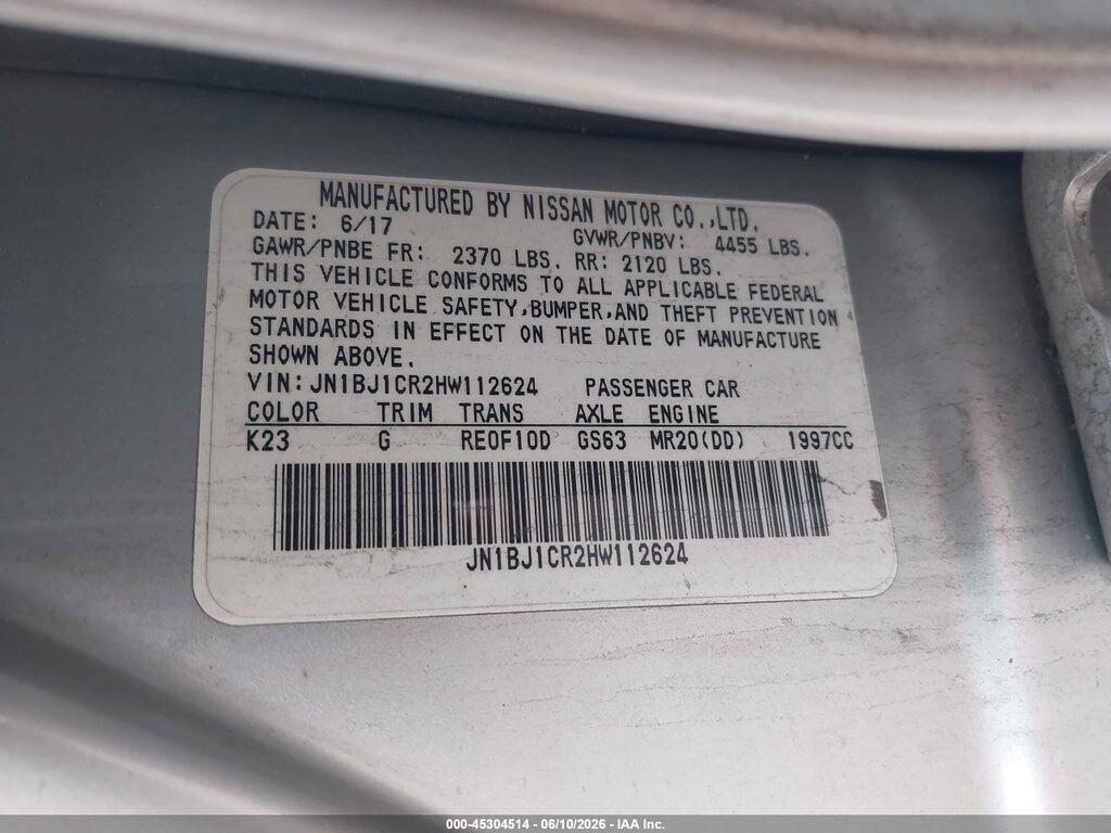 JN1BJ1CR2HW112624 2017 NISSAN ROGUE SPORT photo no. 9