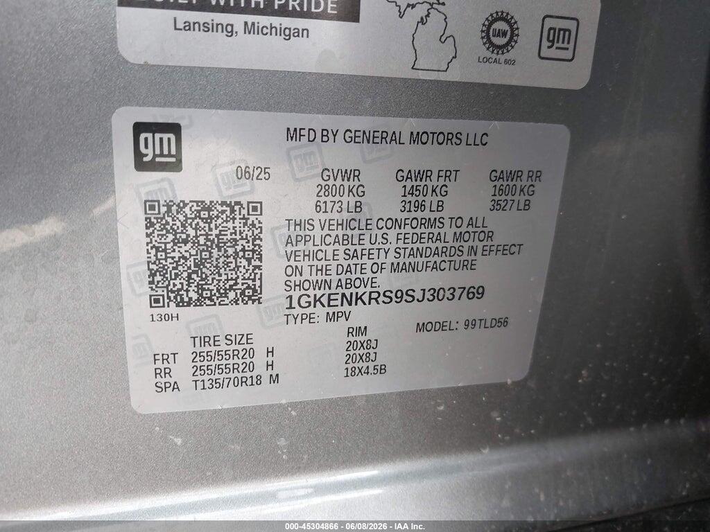 1GKENKRS9SJ303769 2025 GMC ACADIA photo no. 9