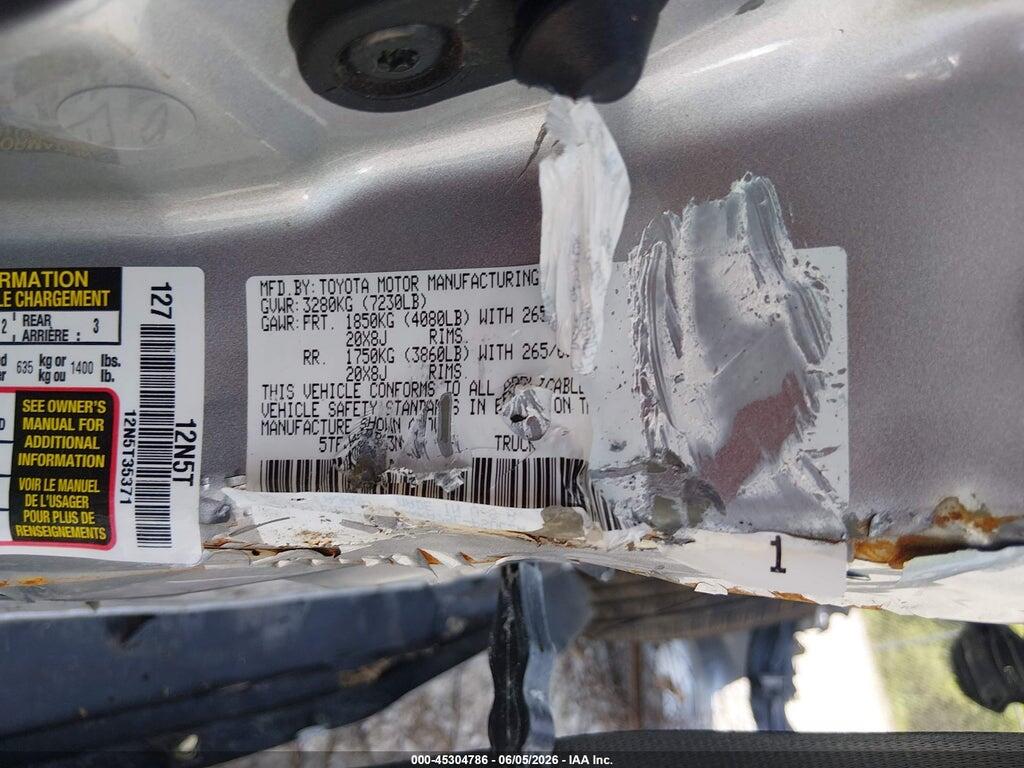 5TFJA5DB3NX039433 2022 TOYOTA TUNDRA photo no. 9