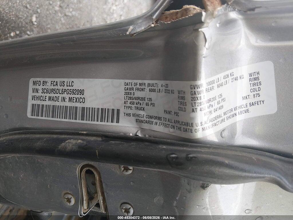 3C6UR5DL6PG592090 2023 RAM 2500 photo no. 9