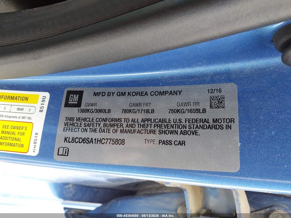 KL8CD6SA1HC775808 2017 CHEVROLET SPARK photo no. 9