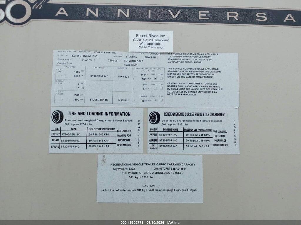 5ZT2FETB2EA013561 2014 COACHMEN OTHER photo no. 9