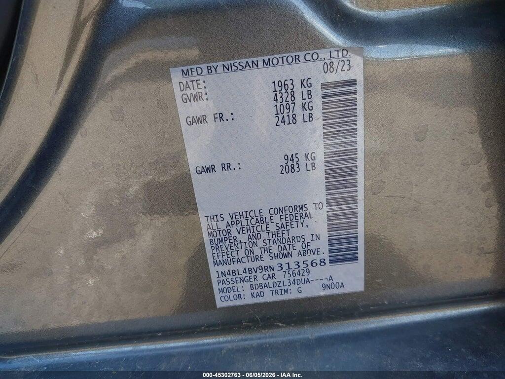 1N4BL4BV9RN313568 2024 NISSAN ALTIMA photo no. 9