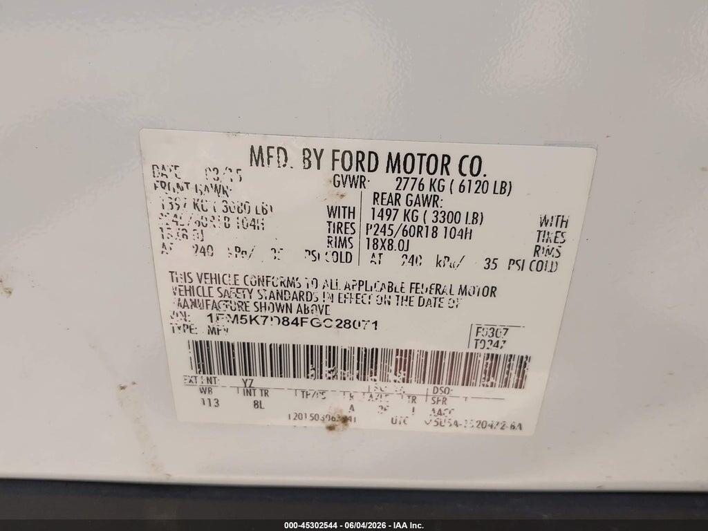 1FM5K7D84FGC28071 2015 FORD EXPLORER photo no. 9