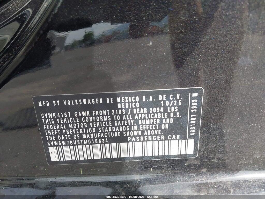 3VW5W7BU3TM018634 2026 VOLKSWAGEN JETTA photo no. 9