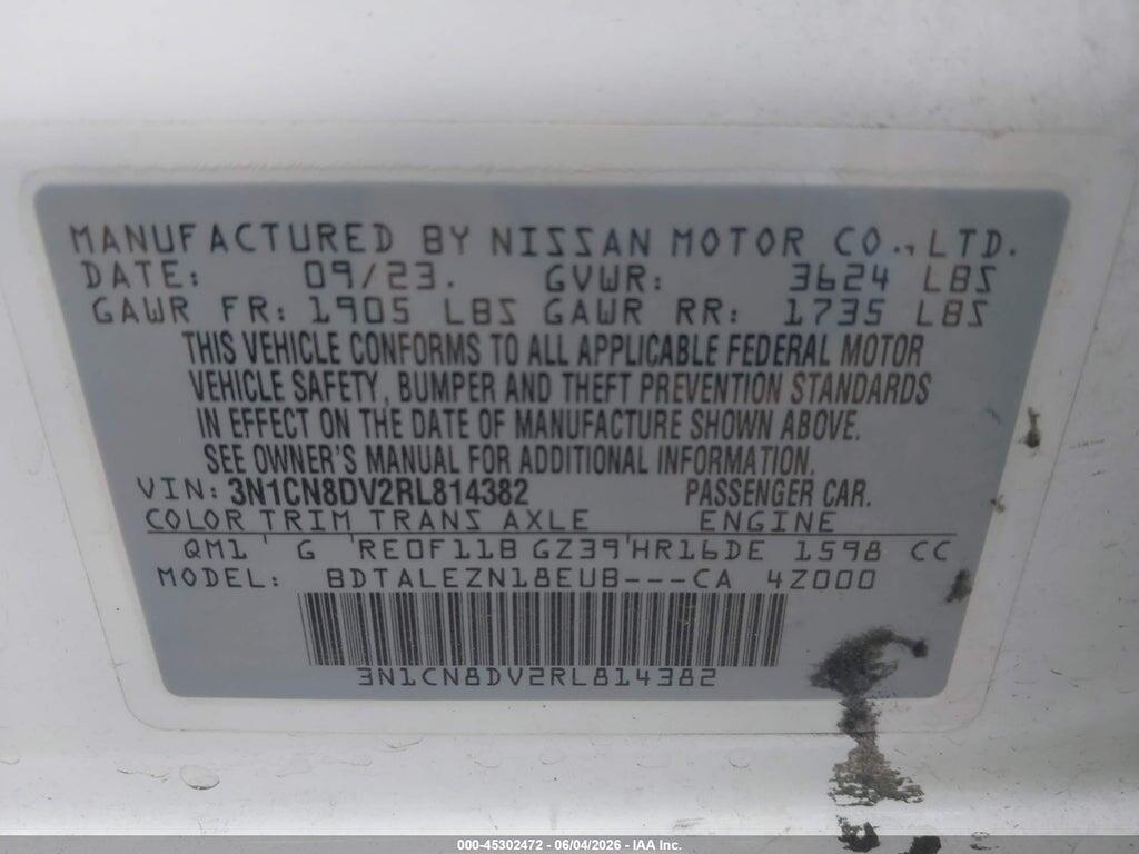 3N1CN8DV2RL814382 2024 NISSAN VERSA photo no. 9