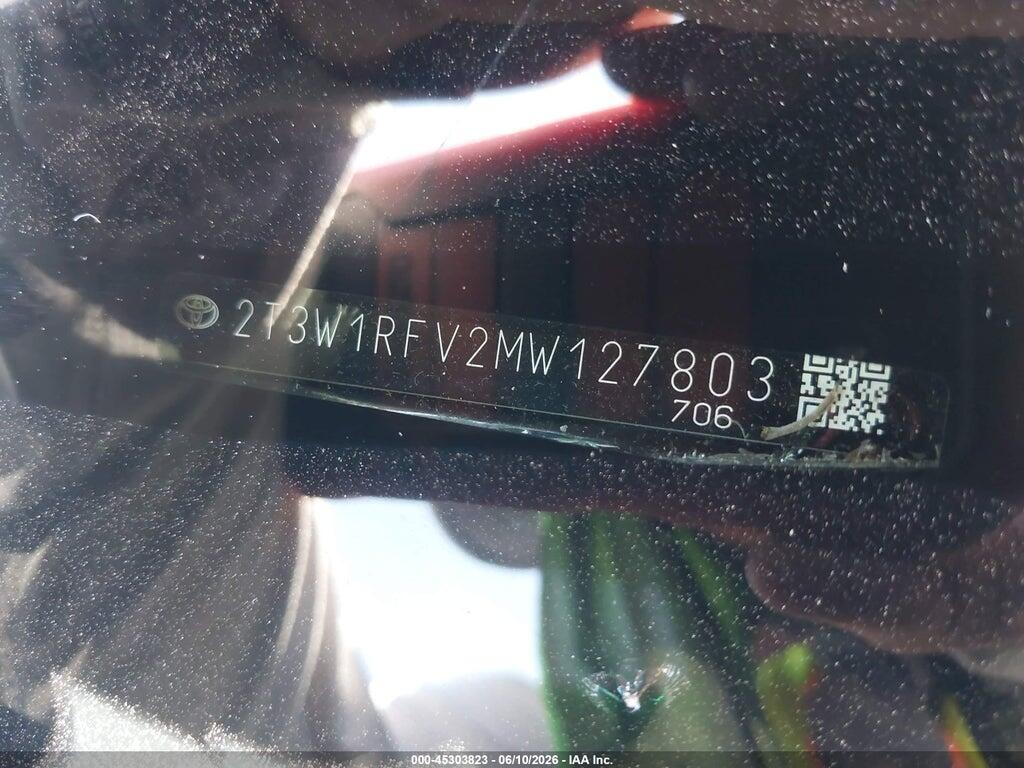 2T3W1RFV2MW127803 2021 TOYOTA RAV4 photo no. 9