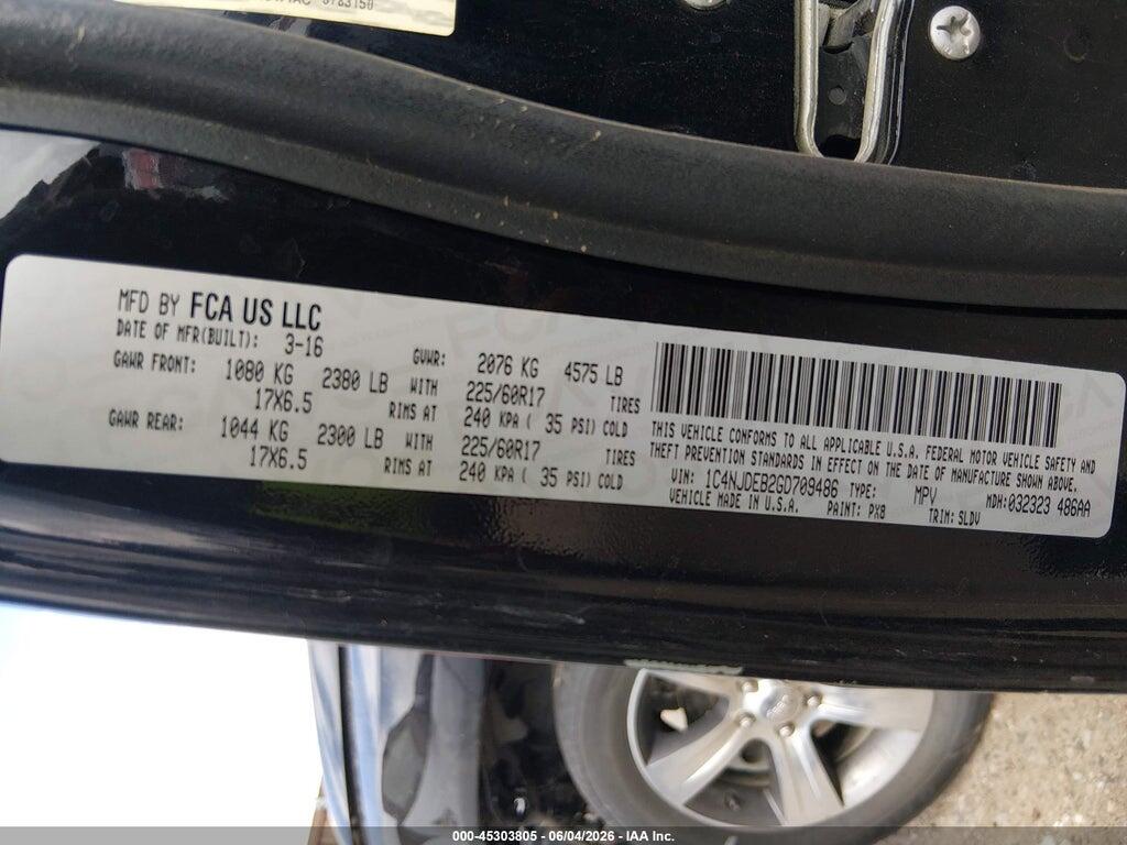 1C4NJDEB2GD709486 2016 JEEP COMPASS photo no. 9