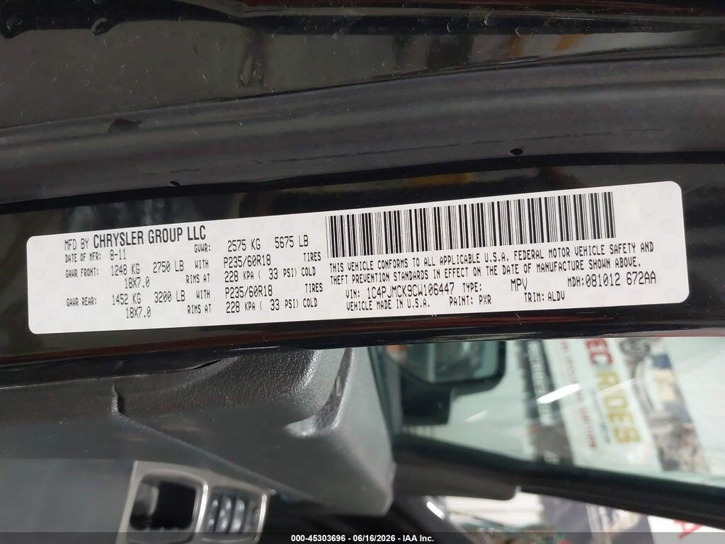 1C4PJMCK9CW106447 2012 JEEP LIBERTY photo no. 9