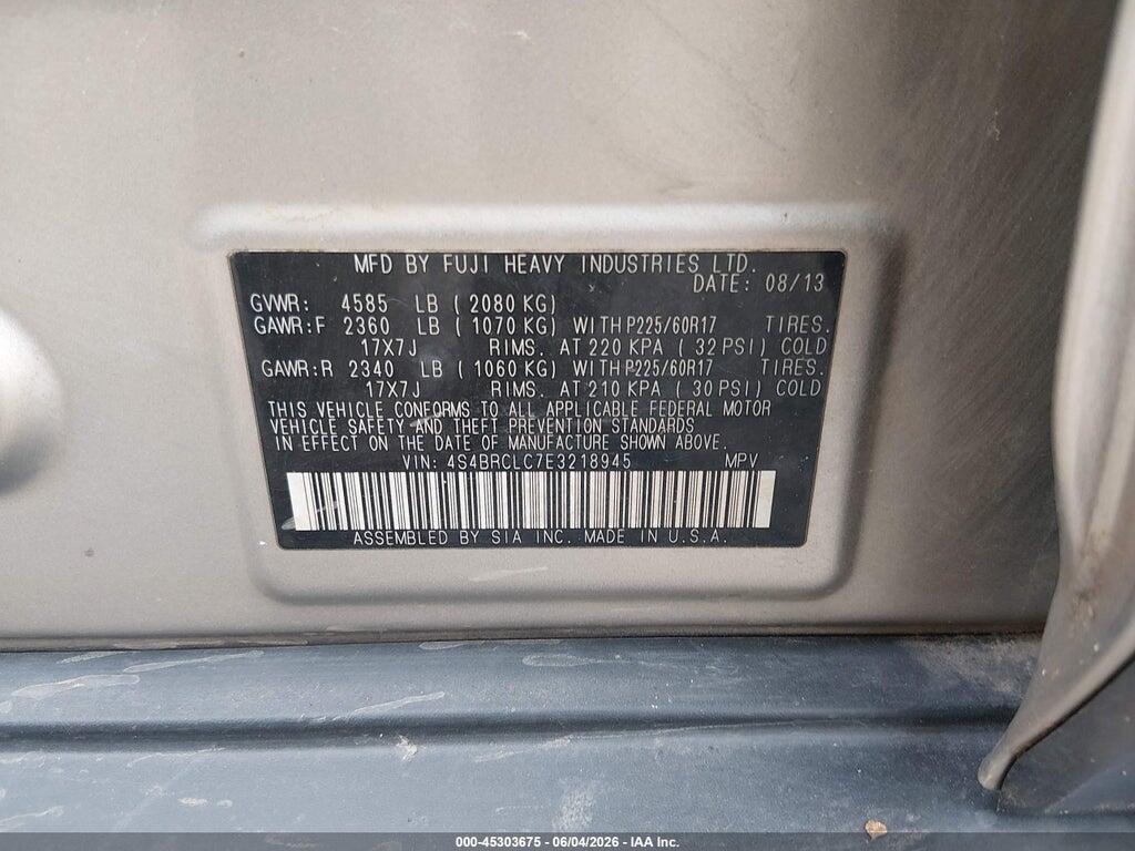 4S4BRCLC7E3218945 2014 SUBARU OUTBACK photo no. 9