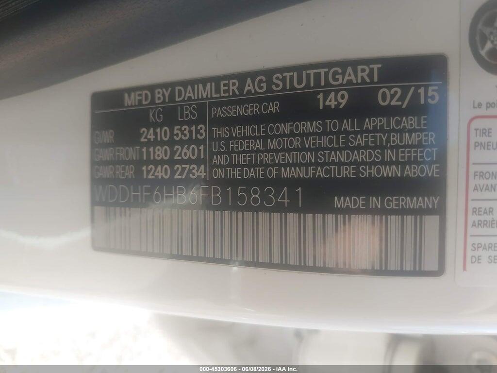 WDDHF6HB6FB158341 2015 MERCEDES-BENZ E 400 photo no. 9